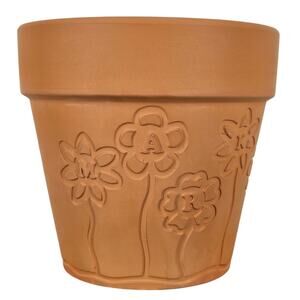 PLANT MARKET TERRE COTA 8" EMBOSSED FLOWER PLANTER - A NEW HOME FOR PLANTS